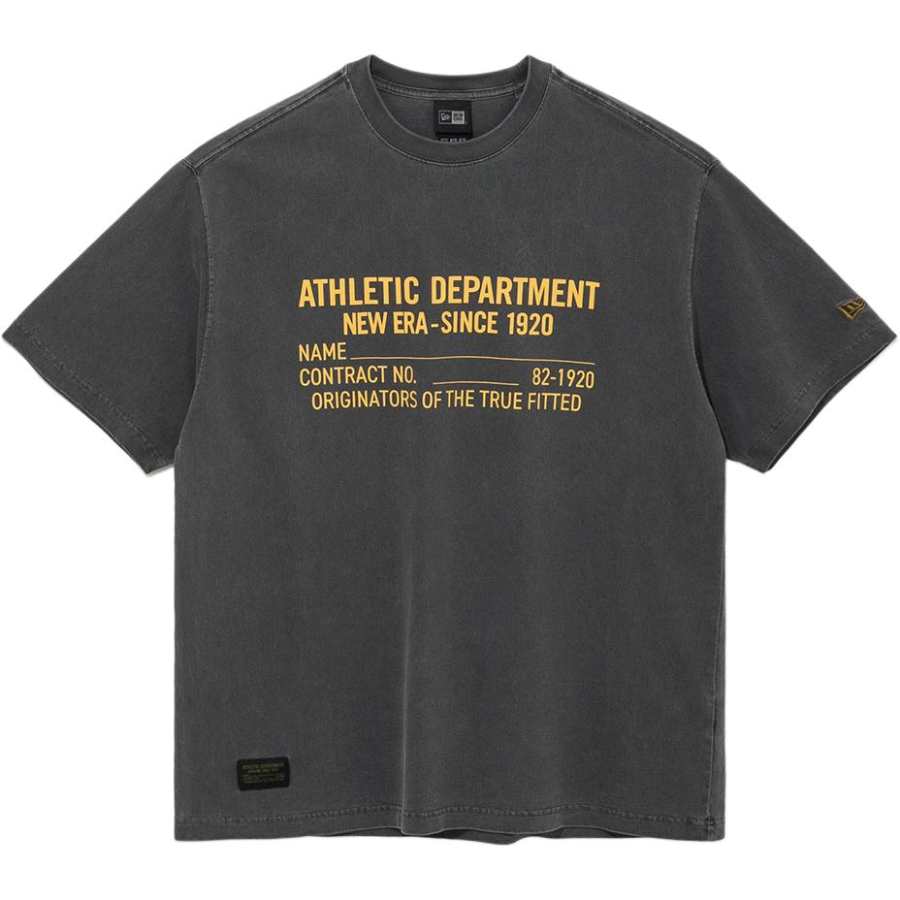 New Era T Shirts Unisex Charcoal Gray Crew Neck