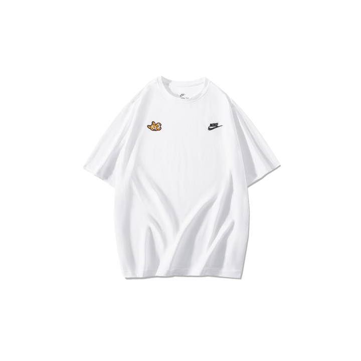 Nike Nike T Shirts Men's White Crew Neck Moderate Straight Fit