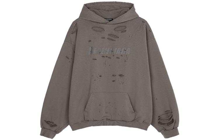 Balenciaga Caps Destroyed Oversize Fit Hoodie