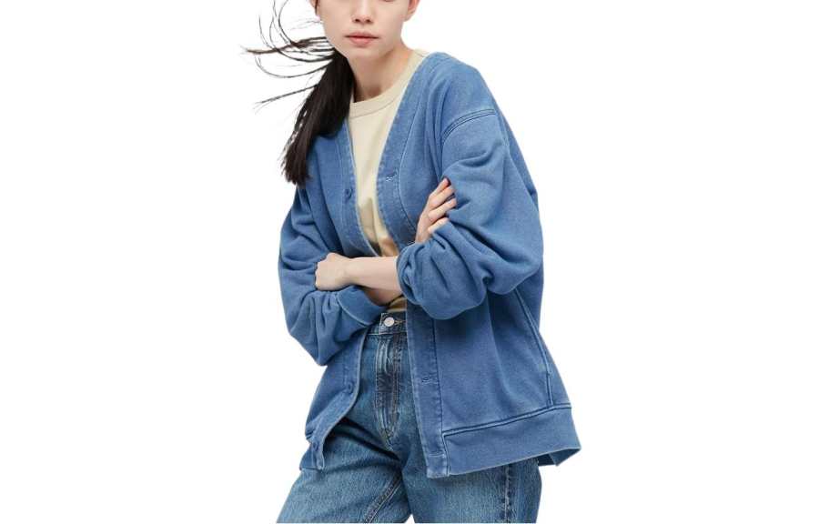 UNIQLO Sweatshirt Unisex Pink Blue