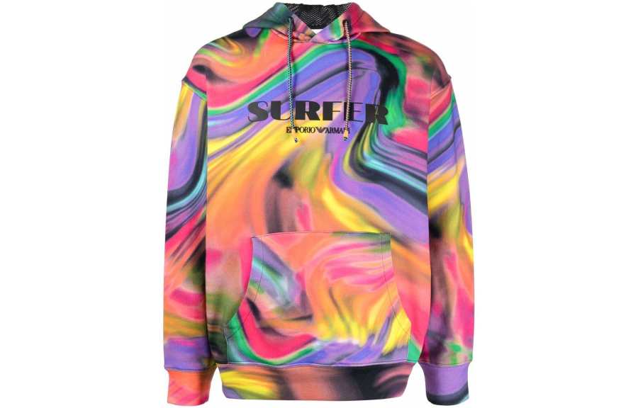 EMPORIO ARMANI Sweatshirts Men's Multicolor Hooded Moderate Regular