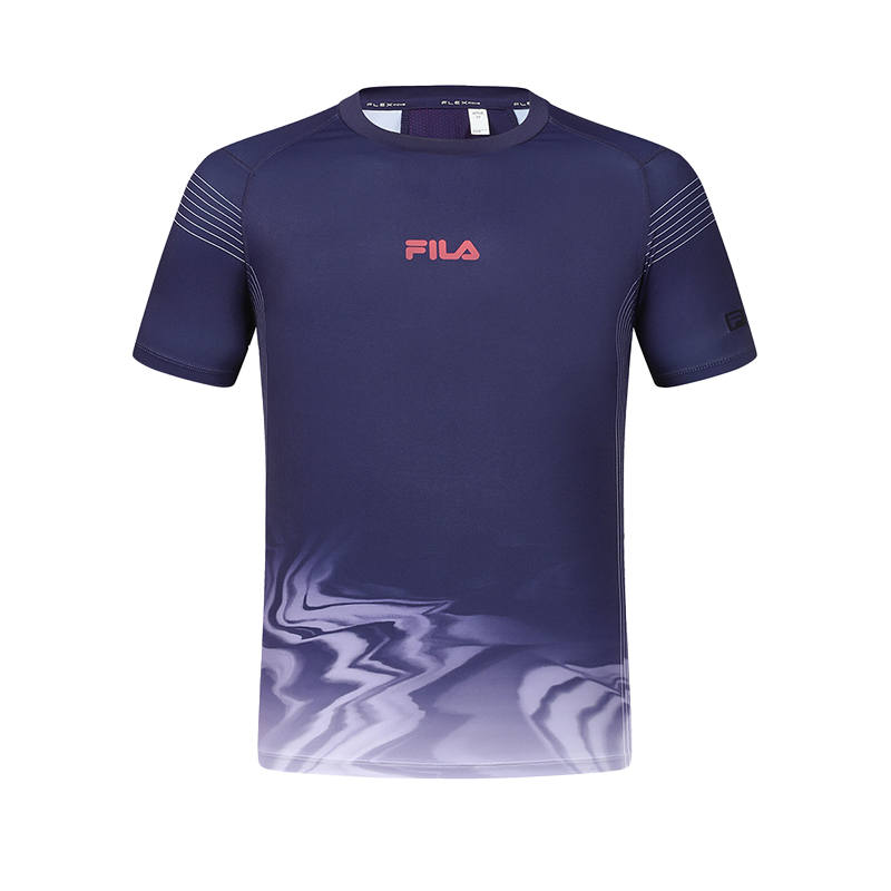 FILA T Shirts Men's All Over Print Crew Neck Moderate Straight Fit