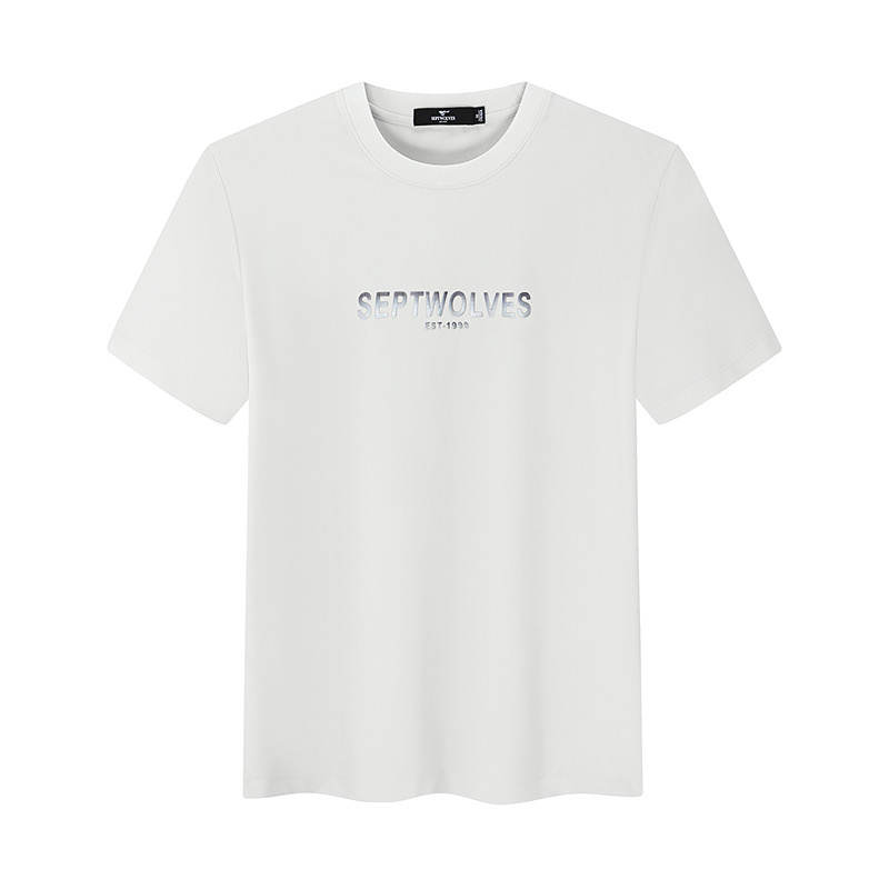 SEPTWOLVES T Shirts Unisex Crew Neck Moderate Straight Fit