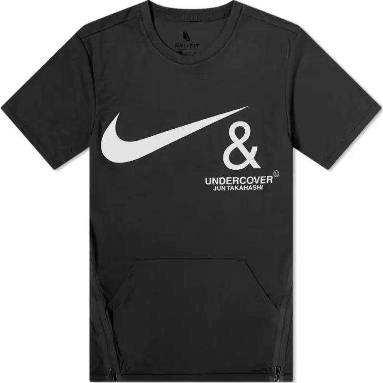 Nike Nike T Shirts Men's Black Crew Neck Moderate Straight Fit