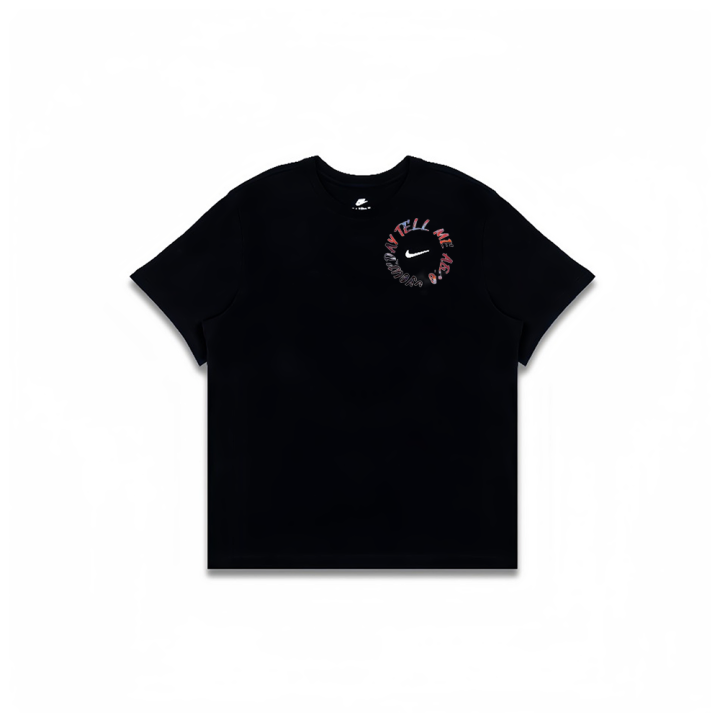 Nike Nike T Shirts Men's Black Crew Neck Moderate Straight Fit