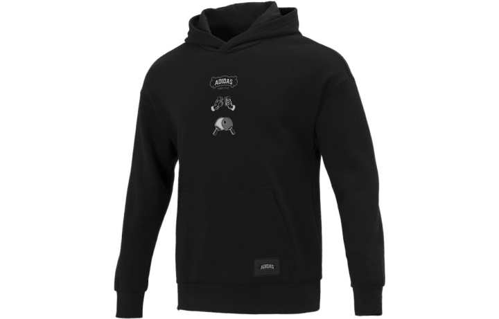 Adidas Adidas Sweatshirts Men's Black Hooded Moderate Regular