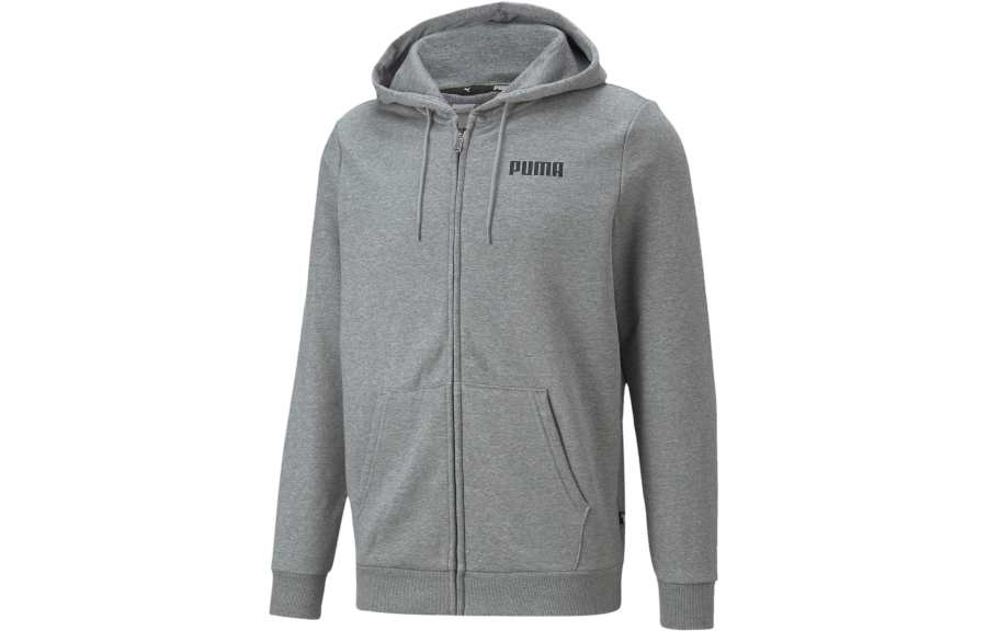 PUMA Sweat À Capuche Entièrement Zippé Essentials Homme Sweatshirt Men's Gray