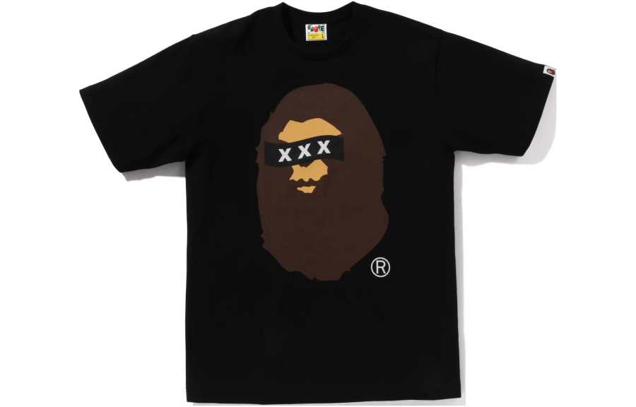 A BATHING APE Bape X God Selection Xxx Ape Head Tee