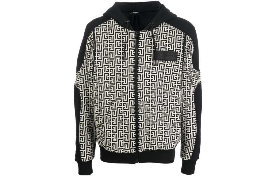 BALMAIN 【Previous Season】monogram-logo hoodie