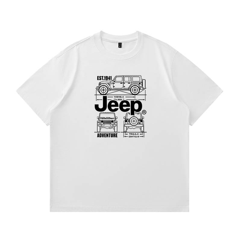 Jeep T Shirts Unisex Crew Neck Moderate Other
