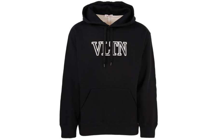 Valentino Logo Detailed Drawstring Hoodie