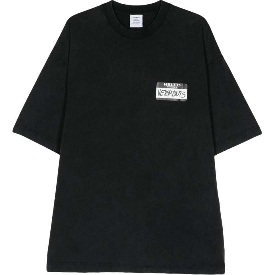 Vetements Logo Printed Crewneck T Shirt