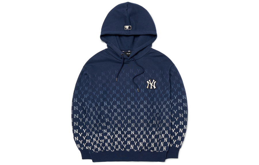 MLB MLB Base Logo Sweatshirts Unisex Marine Blue Hooded Moderate Regular