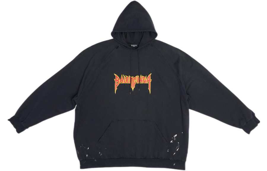 Balenciaga Metal Vintage Oversized Medium Fleece Hoodie