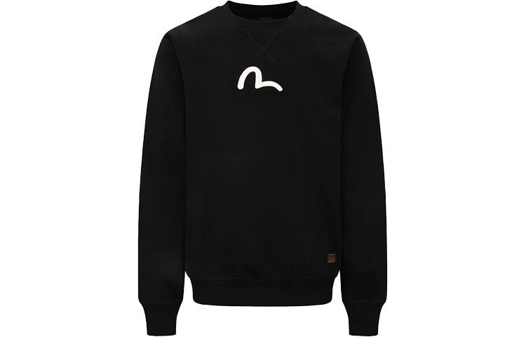 EVISU EVISU Sweatshirts Unisex Black Crew Neck Moderate Regular