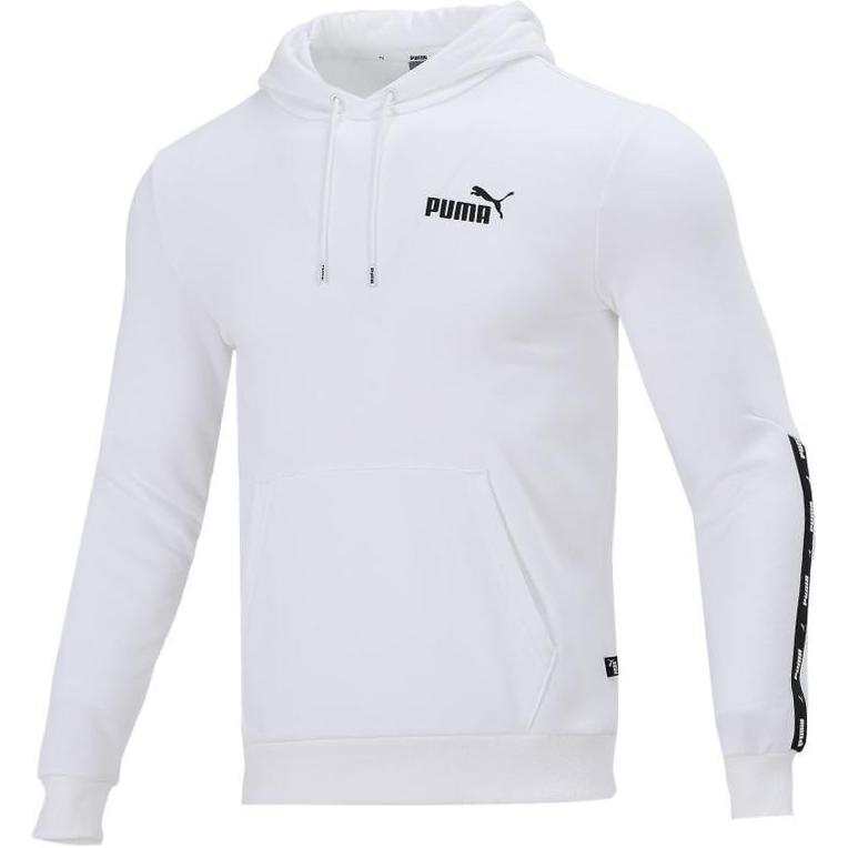PUMA Sweatshirts Men's White Hooded Moderate Regular