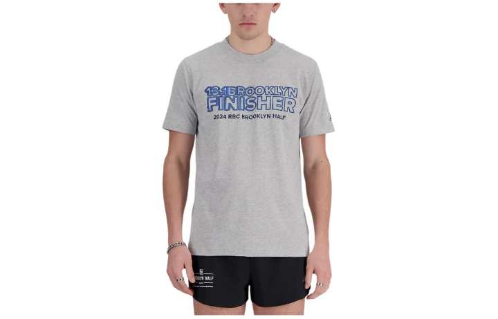 New Balance New Balance T Shirts Men's Gray Crew Neck Moderate Other