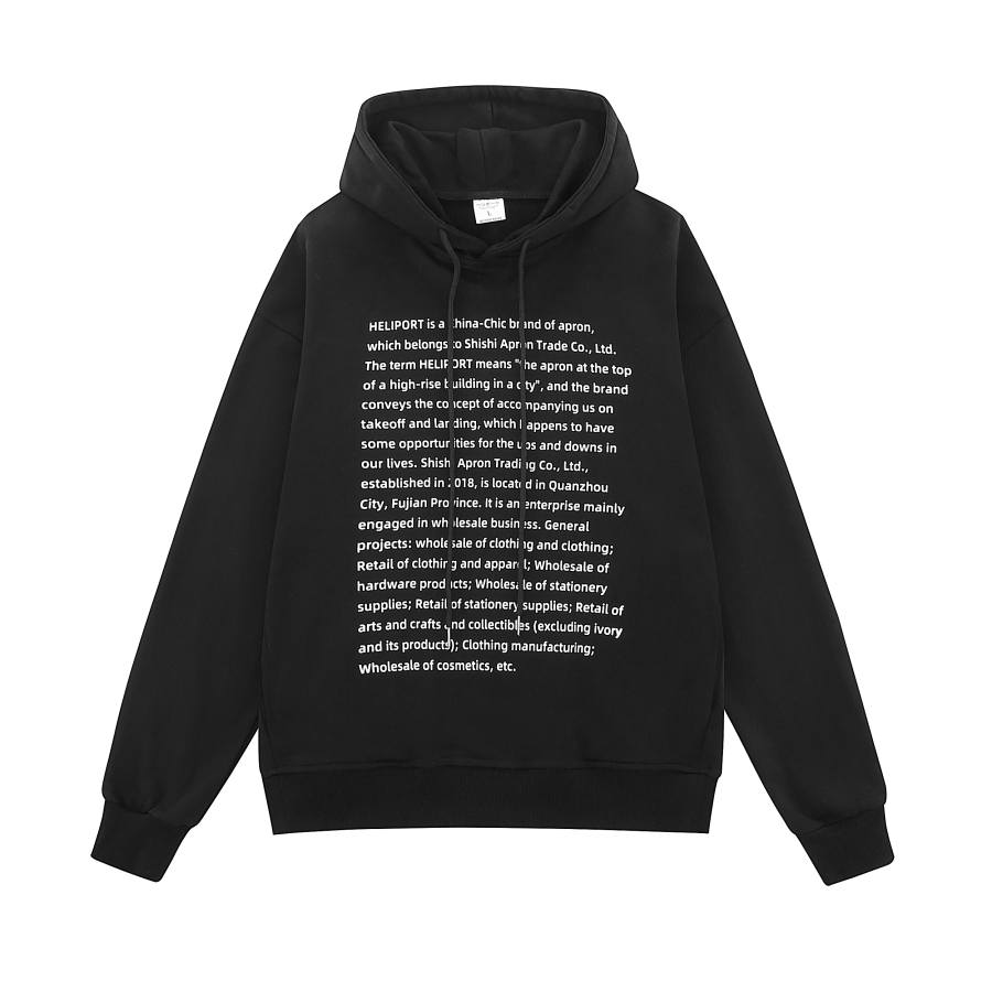 HELIPORT Sweatshirts Unisex Hooded Moderate Regular