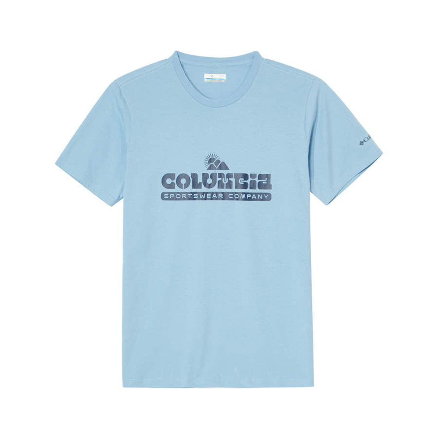 Columbia T Shirts Unisex Blue Crew Neck Moderate Straight Fit