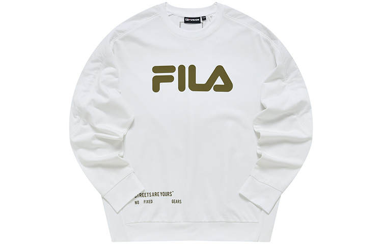 FILA FUSION Sweatshirts Men's Standard White Crew Neck Moderate Regular