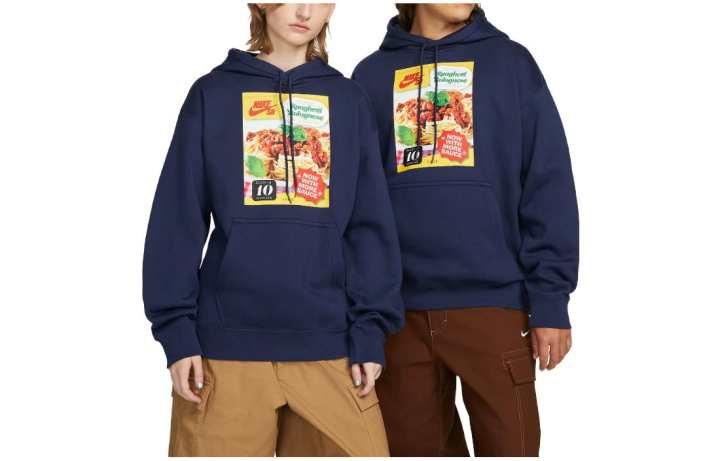 Nike Nike Sweatshirts Unisex Midnight Blue Hooded Moderate Regular
