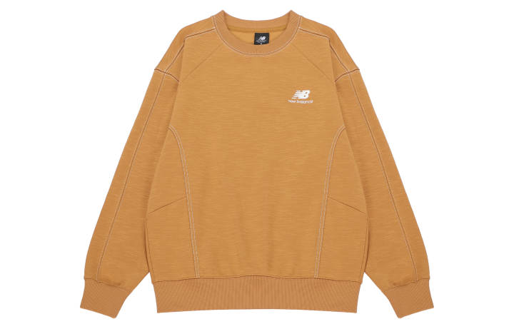 New Balance New Balance Sweatshirts Men's Light Brown Crew Neck Moderate Regular