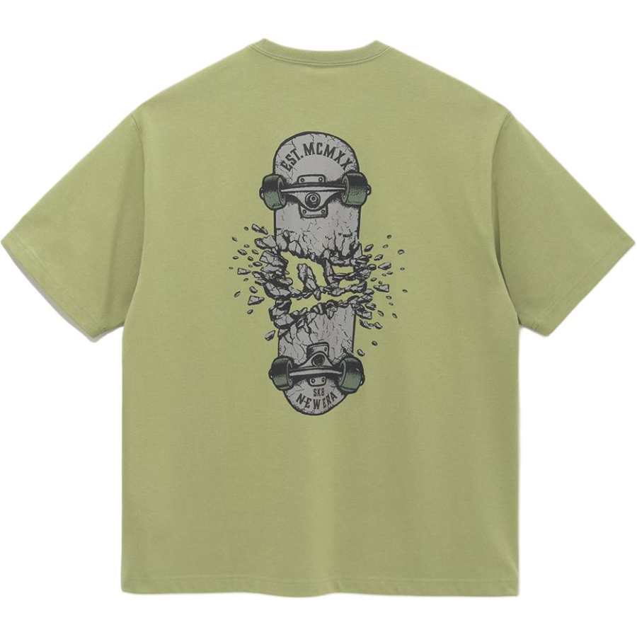 New Era SS25 T Shirt Unisex Olive Green