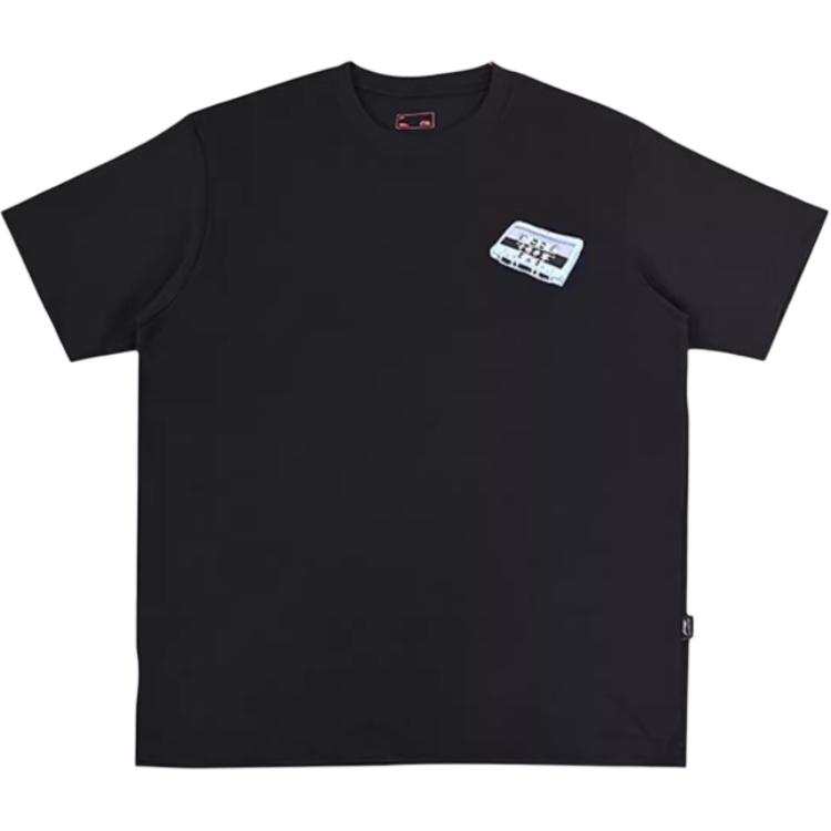 Li-Ning Li Ning T Shirts Men's Black Crew Neck Moderate