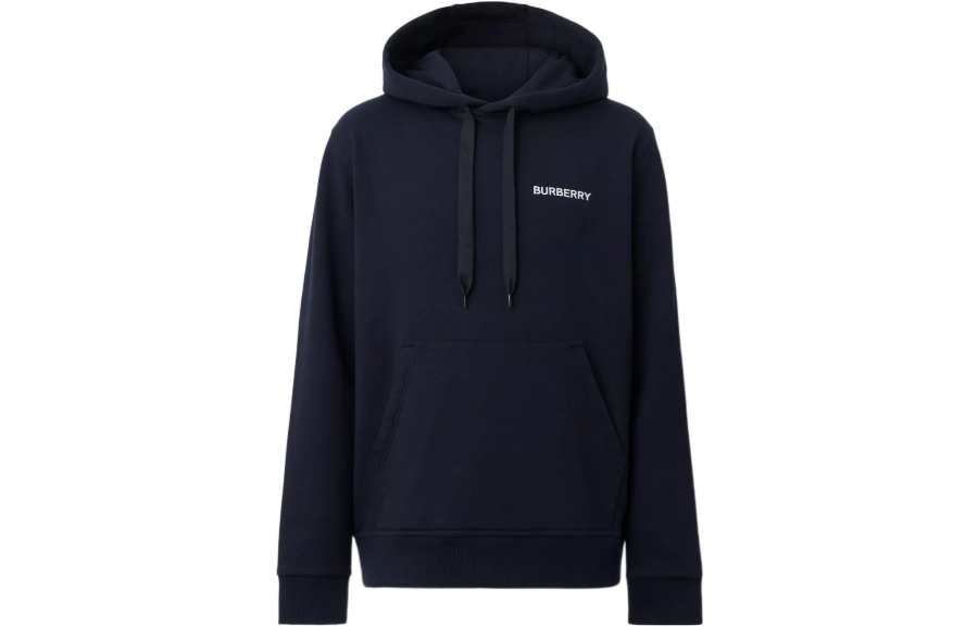 Burberry Topstitched Monogram Motif Cotton Oversized Hoodie