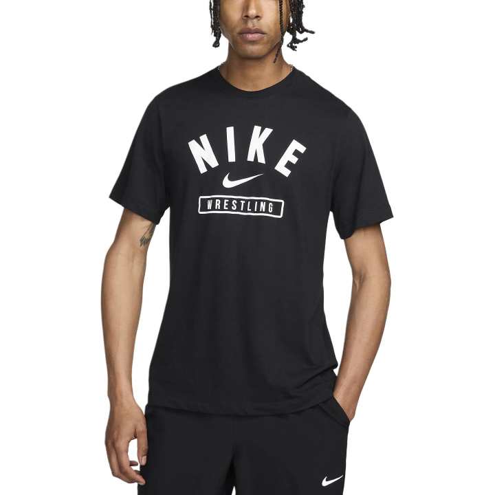 Nike Nike T Shirts Men's Black Crew Neck Moderate Straight Fit