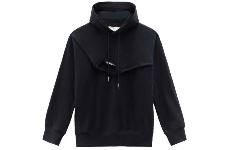 Feng Chen Wang Feng Chen Wang Sweatshirts Men's Black Hooded Moderate Regular