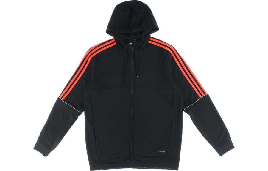 Adidas Adidas Sweatshirts Men's Black Hooded Moderate Cardigan