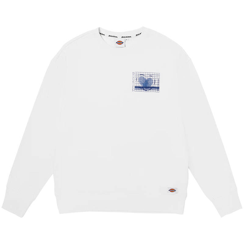Dickies Dickies Sweatshirts Unisex White Crew Neck Moderate Regular