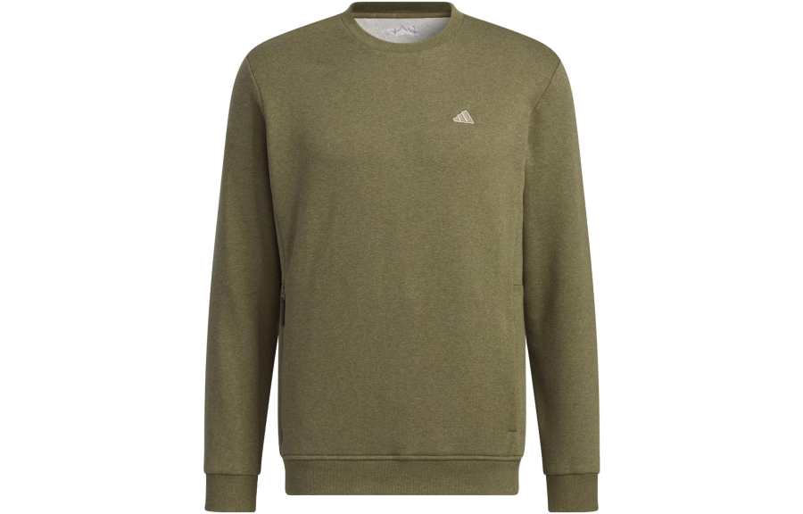 Adidas Adidas Sweatshirts Men's Strata Olive Green Crew Neck Moderate Regular