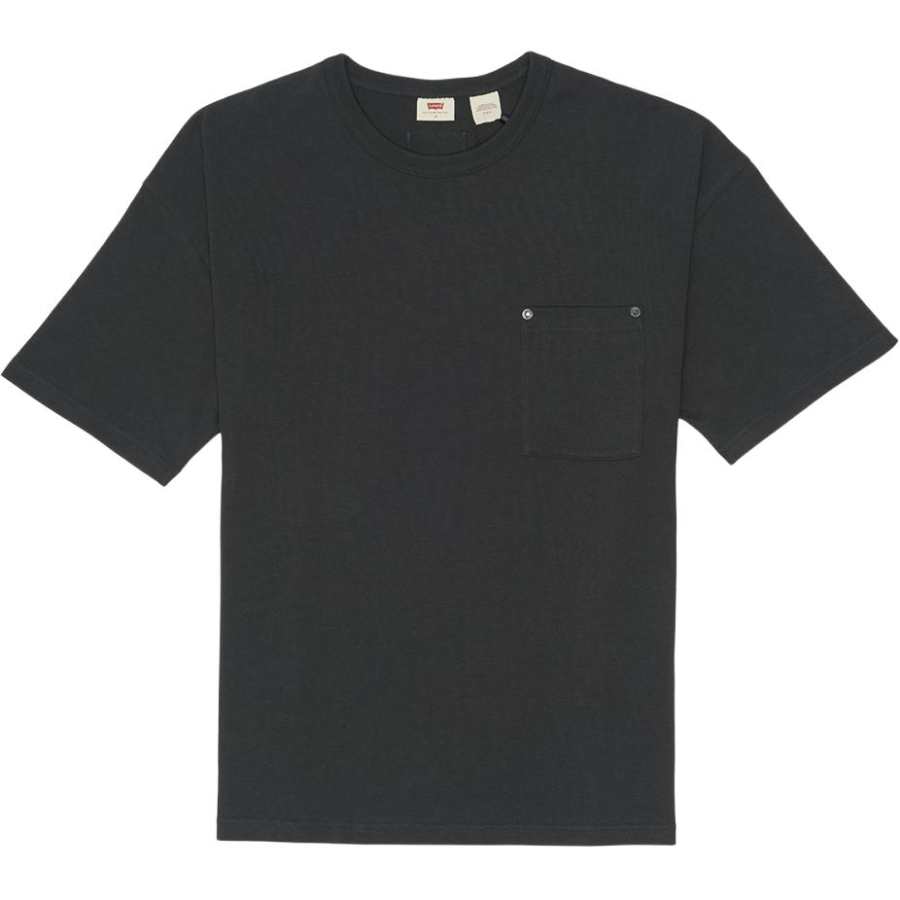 Levis T Shirts Men's Black Crew Neck Moderate Straight Fit