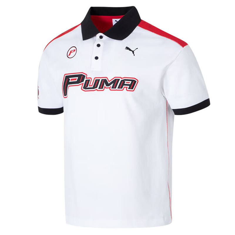 PUMA Moto T Shirts Unisex White Moderate