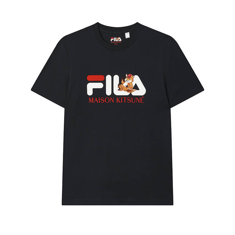 FILA x Maison Kitsune Little Fox T Shirt Men's Legend Blue