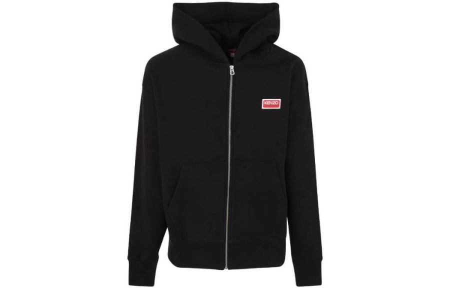 KENZO 【Previous Season】logo-embroidered stretch-cotton hoodie