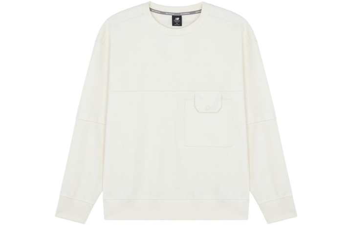New Balance New Balance Sweatshirts Men's Ivory White Crew Neck Moderate Regular