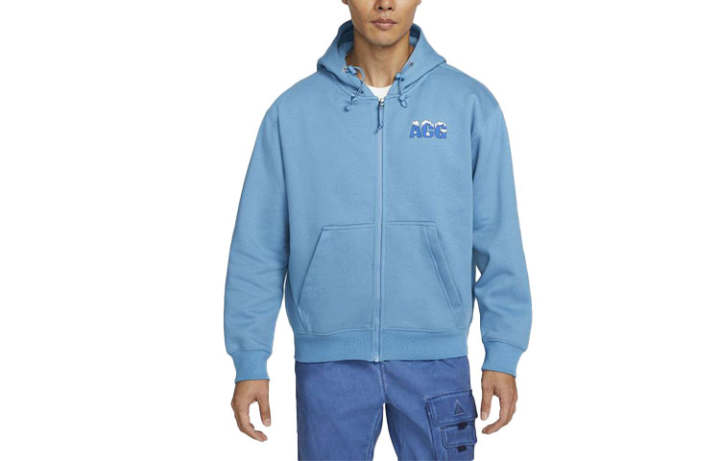 Nike Nike ACG Sweatshirts Men's Blue Hooded Thickened Cardigan