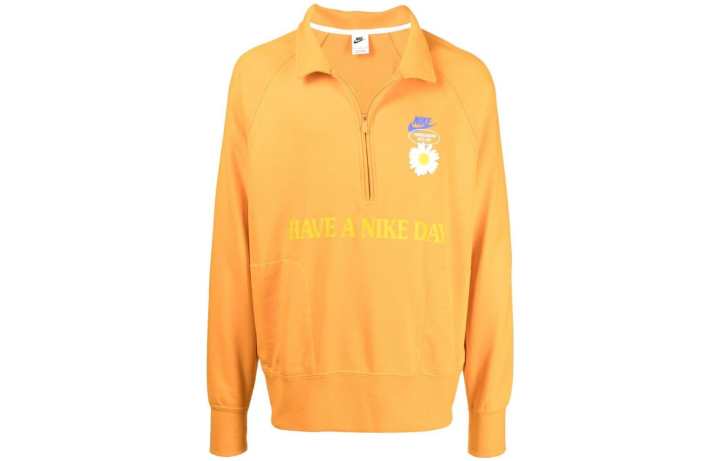 Nike Nike Sweatshirts Men's Orange Lapel Moderate Cardigan