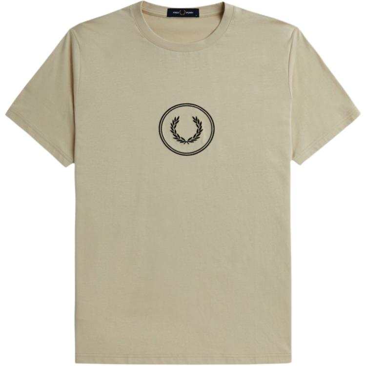 FRED PERRY T Shirts Men's Green Crew Neck Moderate Straight Fit
