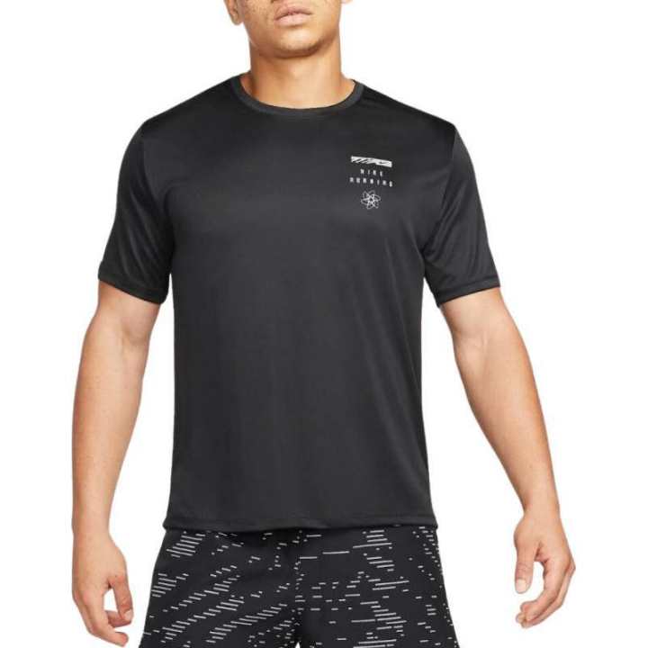 Nike Nike Dri FIT Uv Miler 'Black' Running T shirt