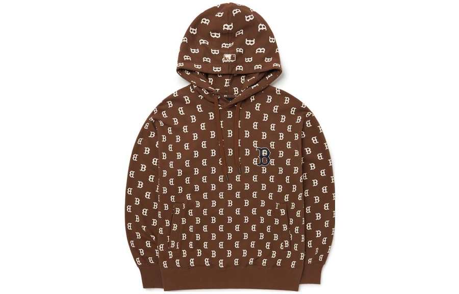 MLB MLB Base Logo Sweatshirts Unisex Brown Hooded Moderate Regular