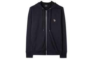 PS By Paul Smith Sweatshirts Men's Navy Blue Hooded Moderate Cardigan