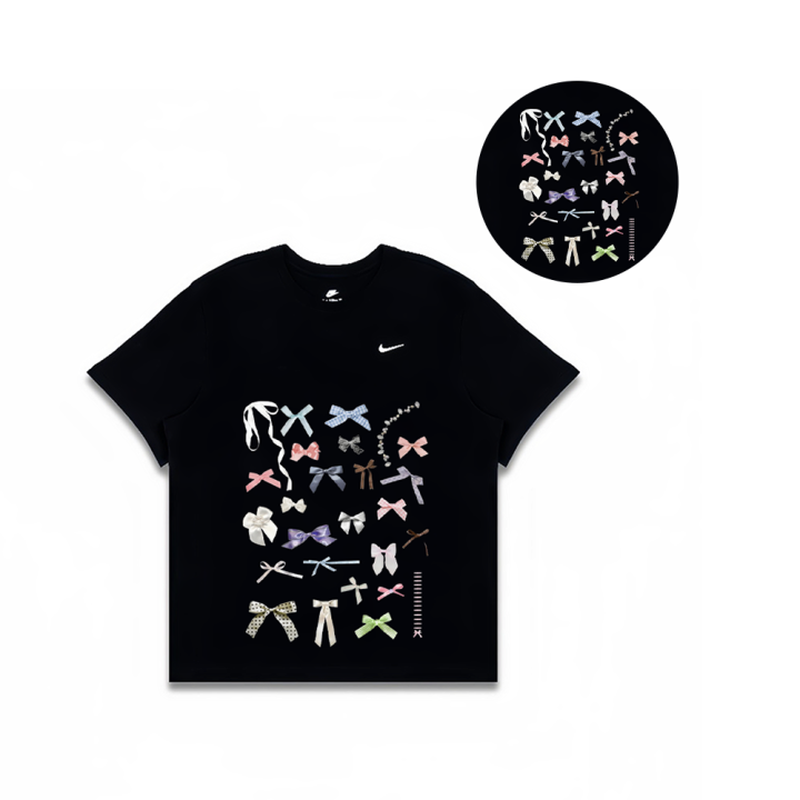 Nike Nike T Shirts Men's Black Crew Neck Moderate Straight Fit