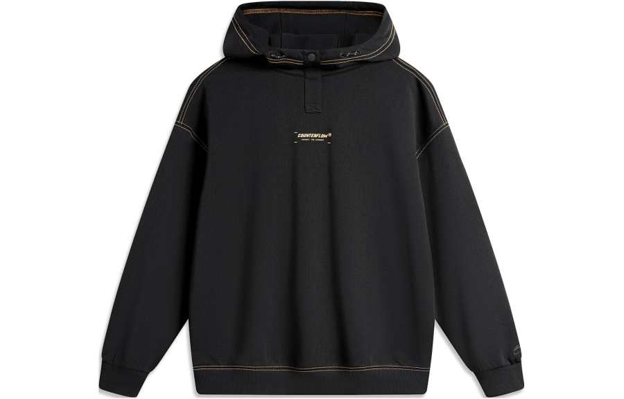 Li-Ning Li Ning Sweatshirts Unisex Black Hooded Moderate Regular