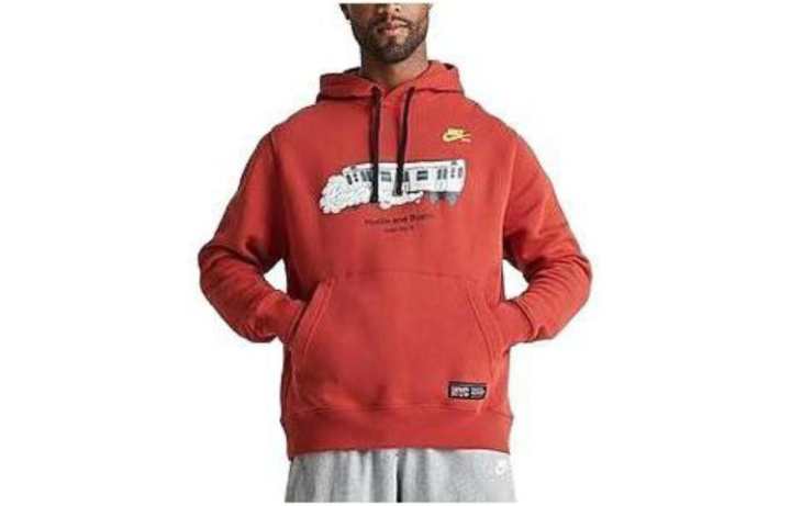 Nike Nike Sweatshirts Men's Red Hooded Moderate Regular