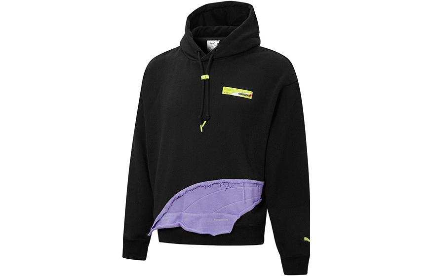 PUMA X ROARINGWILD Sweatshirts Men's Black Hooded Moderate Regular