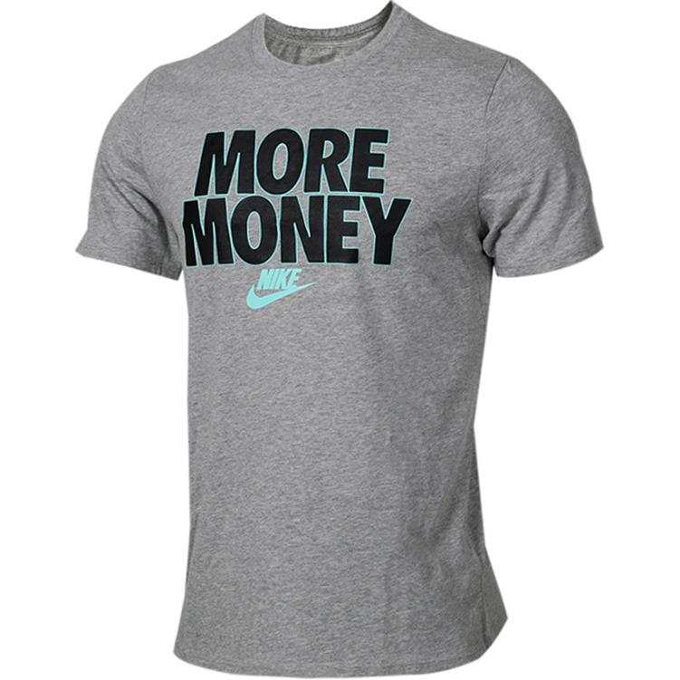 Nike Nike T Shirts Men's Dark Gray Crew Neck Moderate Straight Fit